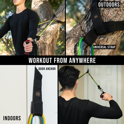 Premium 13-Piece Resistance Band Kit with Handles: 143lb Pull Weight & Superior - Picture 8 of 10