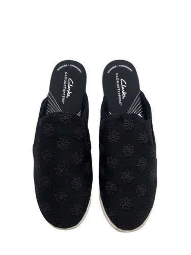 Clarks Breeze Shore Mule, Black Floral, 8- Medium (2445) New - Picture 1 of 12