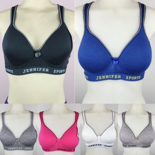 Women Sports Bra High Impact Underwear Gym Bra 32B 34B 34C 36B 36C 38C 6 Pack
