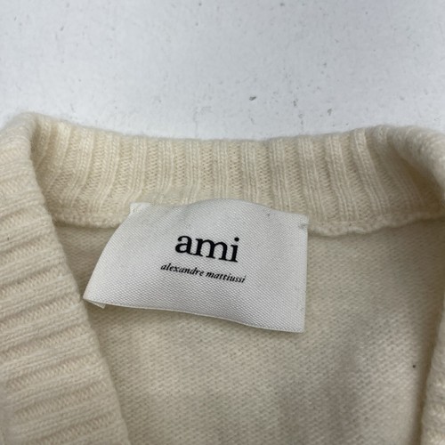 Ami Alexandre Mattiussi Creme Wolle Knopfleiste Crop Cardigan Pullover Damen M - Bild 4 von 10