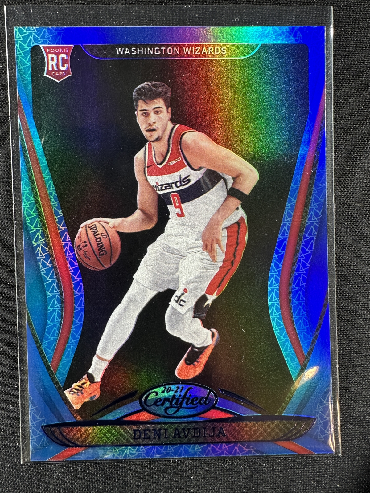 2020-21 Panini Certified Deni Avdija #192 Mirror Blue Rookie Washington Wizards