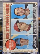 1968 Topps Set-Break # 12 A.L. Strikeout Leaders JL 2F