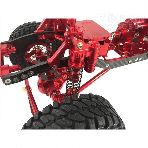 1/10 SCX10 D90 RC Rock Crawler Car Metal Red Chassis DIY Model Wheel Tires - Picture 2 of 10