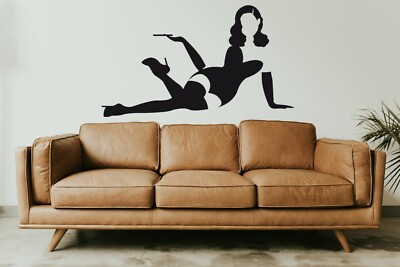 Sexy Girl Wall Decal Pin Up Silhouette Modern Large Wall Decal ...