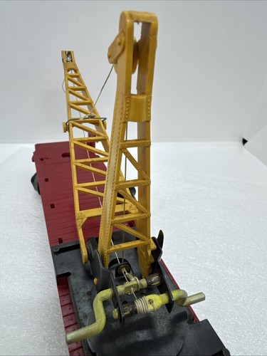 LIONEL 6660-56 #2 FLAT CAR-w-BOOM CRANE-VAR-B BLT'58 ORIGINAL BOX Instructions - Picture 9 of 21
