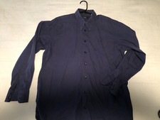 Versace V2 Classic 41 - 16  Made in Italy Luxury Shirt  Men  s Large Blue  EUC
