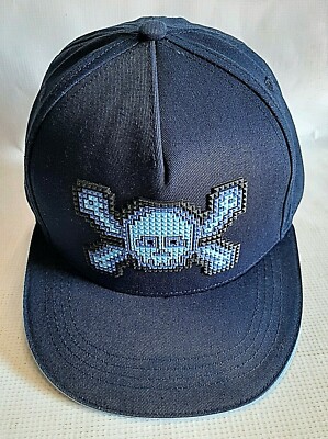 Rubber Skull & Crossbones Design BallCap Adjustable Hat Hook/Loop Adults/Teens