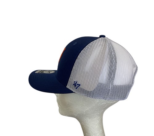 New York Mets `47 Brand Trucker Hat Adjustable Snapback Blue & White New - Picture 3 of 5