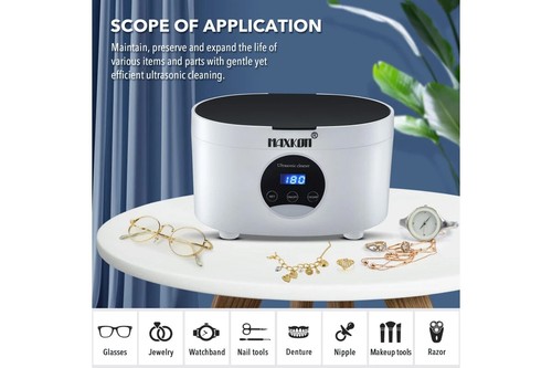 MAXKON 600ML Ultrasonic Cleaner Jewellery Silver Rings Watches Cleaning Machine - Picture 5 of 11