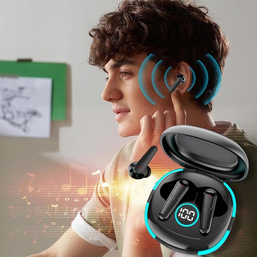 TWS Bluetooth Wireless Earbuds Dual Mic ENC Earphones For Android & iPhone - Picture 4 of 13