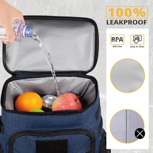25L Cooler Backpack, Insulated Leak-Proof Lunch Bag for Camping, Hiking, Work - Picture 7 of 8
