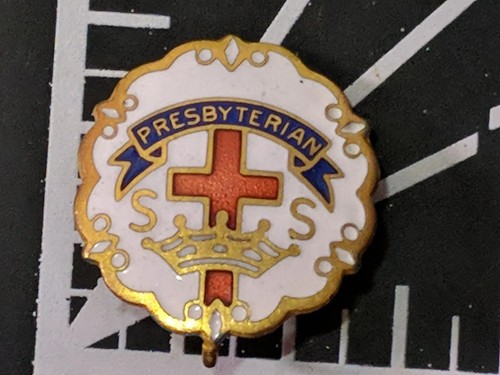 Vtg Antq WW2 Religion Insignia Pin 10k GF Guilloche Enamel Robbins Attleboro MA - Picture 9 of 9