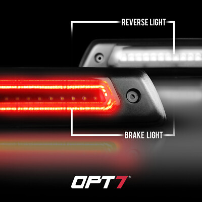 OPT7 For 09-14 F150 3rd Brake Light LED Truck Smoke Rear Reverse Cab Brake Light