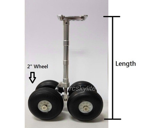 Aereo a getto RC da 95 mm a 185 mm 4 ruote (ruota PU 2") carrello di atterraggio principale Oleo Struts - Foto 3 di 17