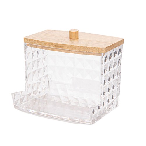 Scatola portaoggetti tampone cotone bastone orecchie tamponi dispenser stuzzicadenti contenitore - Foto 15 di 17