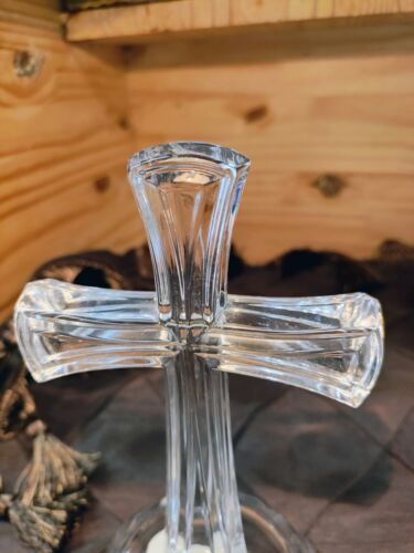 Lead Crystal CROSS 7inx4in Crystal Deplomb United States used Very Good Holidays - Picture 3 of 7