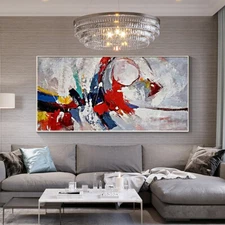Modern Wall Art Abstract Colorful Thick Oil Painting On Canvas Hand Painted