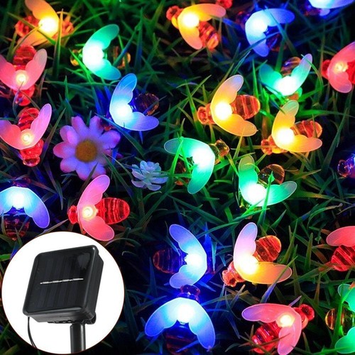 Solar String Light 100LED Cute Bee Outdoor Light Wedding Home Garden Patio Pa ✨p - Picture 5 of 21