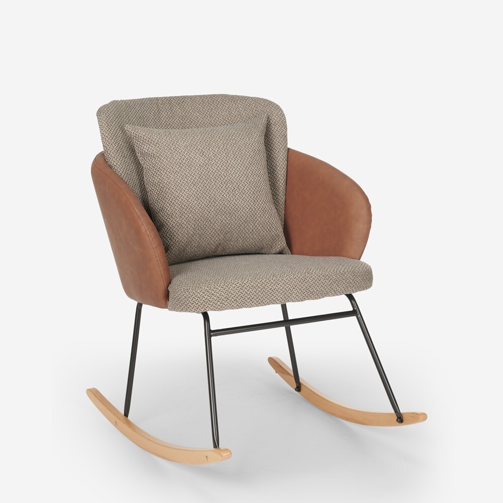 Mecedora moderna madera sillón salón cojín Supoles