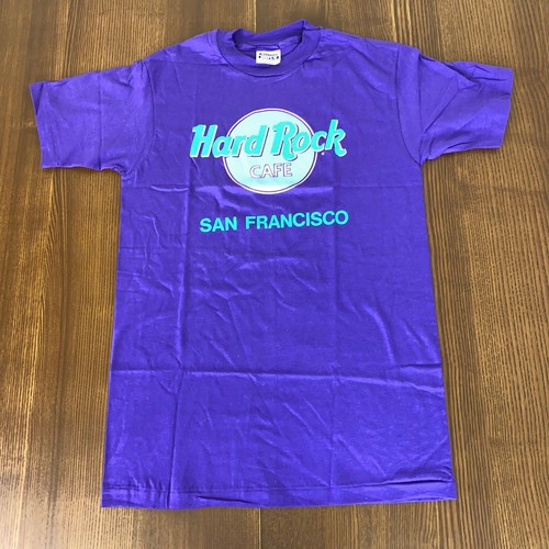 Hard Rock Cafe Mens M San Francisco Purple Vintage 90s Single Stitch Hanes Shirt - Picture 8 of 10