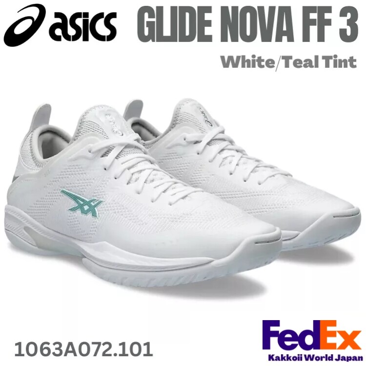 Asics Basketball shoes GLIDE NOVA FF 3White/Teal Tint