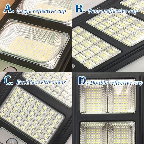 LED Solar Street Light Garden Remote+Pole Radar Sensor Parking Lot 160W-800W - Picture 2 of 24