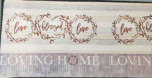 Extra Long PVC Kitchen Floor Runner/Rug (20x55")LOVING HOME,LOVE,BLESSED,LOVE,MR - Picture 7 of 15
