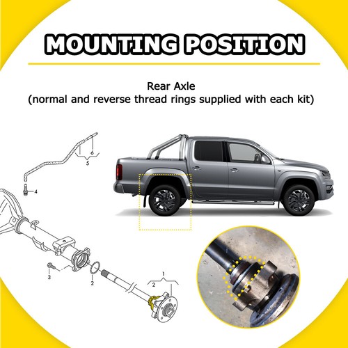 1Set Rear Wheel Bearing Repair 2H0501172 For VW Amarok Pickup 2010- 2.0 TDi 3.0 - Picture 8 of 16
