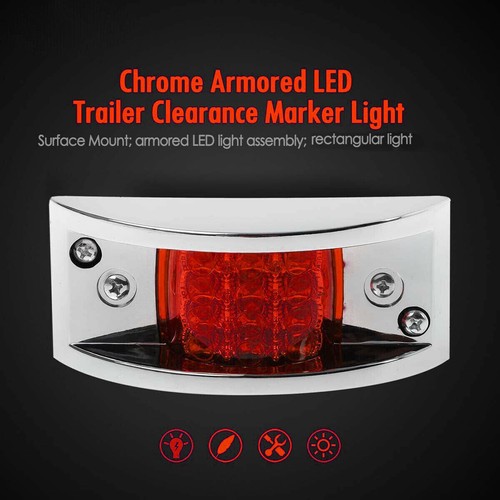 10X Red 12-LED Sealed Side Marker Lights 4.8" Truck Trailer RV Clearance Lights - Picture 4 of 10