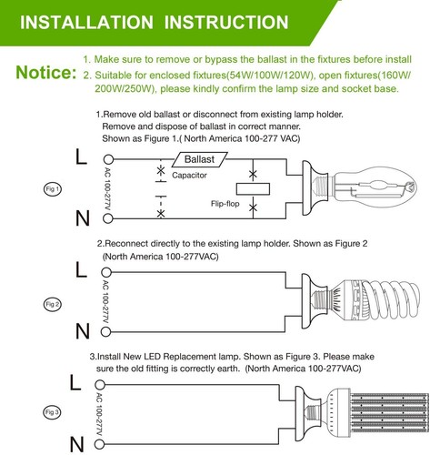 DLC 100W LED Corn Cob Bulb E39 Base Industrial Warehouse Workshop Lighting 5000K - Picture 8 of 10