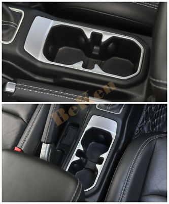 Fit For 2020 Jeep Gladiator JT ABS Red Inner Water Cup Holder Frame Cover Trim Fit For 2020 Jeep Gladiator JT ABS Red Inner Water Cup Holder Frame Cover Trim