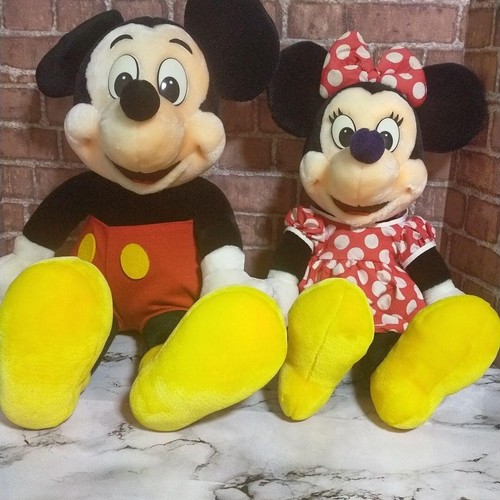 Tokyo Disneyland Mickey Mouse & Minnie Mouse Big Size Plush Doll Stuffed Toy Set