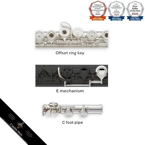 Yamaha YAMAHA Professional Flute Finesse YFL-777 C Foot Offset ring key YFL777 - Picture 6 of 6