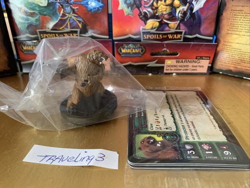 WOW Ironfur Bear World of Warcraft Minifig Spoils of War Card & Figure Monster - Afbeelding 1 van 3