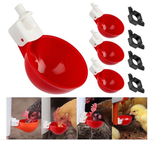 20 PCS Automatic Water Cups Poultry Drinker Waterer Chicken Ducks Quail Drinking - Picture 5 of 6