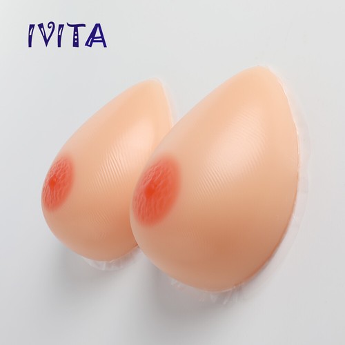 EE Cup Self-Adhesive Silicone Breast Forms Dropletshape Fake Boobs Enhancer - Picture 4 of 12