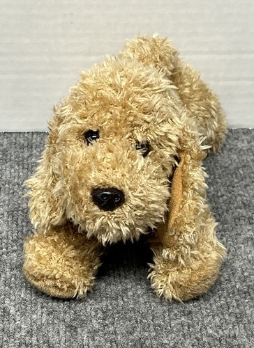 Golden Dog Playful Puppy 9" Plush Stuffed Animal Tan Red Collar  - Picture 2 of 4