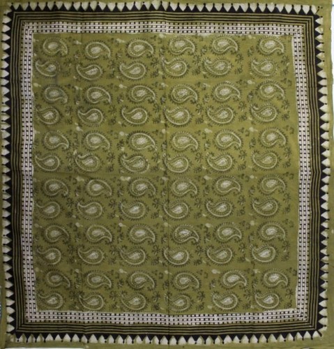 Veggie Dye Scarf Women Sheer Soft Cotton Paisley Floral 42 x 42 Red Green Blue - Picture 4 of 8
