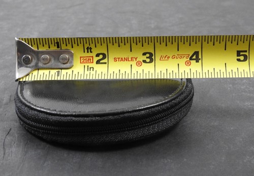 Monedero vintage de cuero negro de aproximadamente 3 3/4" x 3 3/8" P8 - Imagen 9 de 11