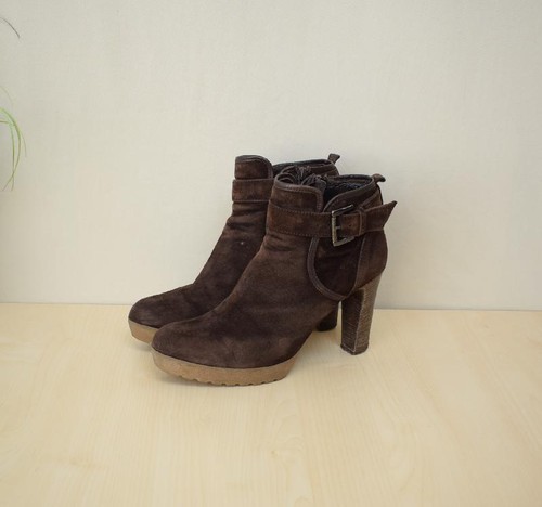 tolle Manas Wildleder High Heel Stiefeletten Gr. 40 - Bild 4 von 8