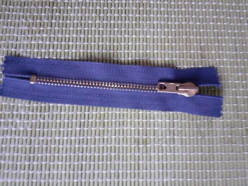 12cm chunky zipper - Navy - brass teeth