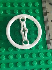 Lego Technic Large WHITE Gear Pulley Wheel with Axle hole Rare Colour.
