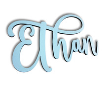 Wooden name sign for kids bedroom door nursery personalised room wall script