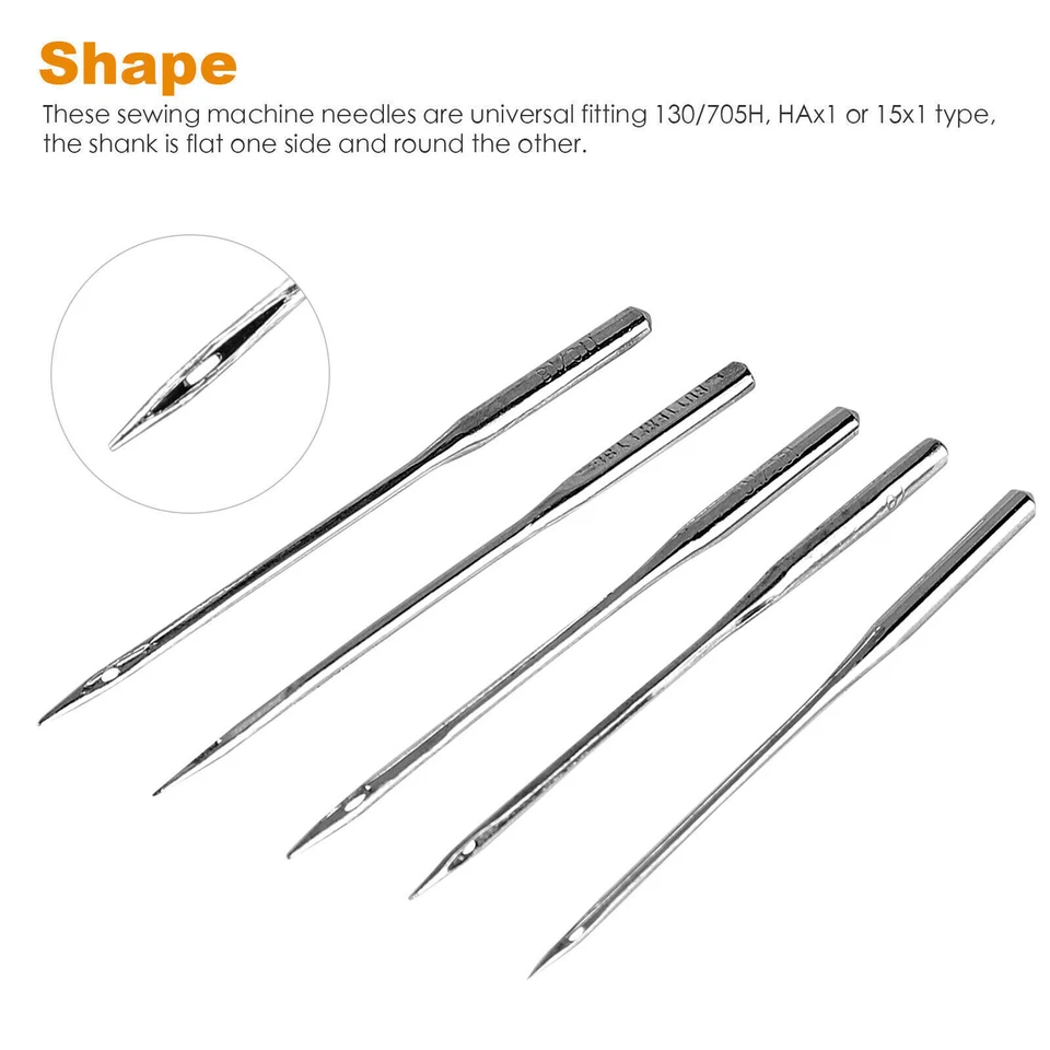 50-200 agujas de máquina de coser caseras surtidas artesanales para herramienta Brother Janome Singer Foto 3 de 4