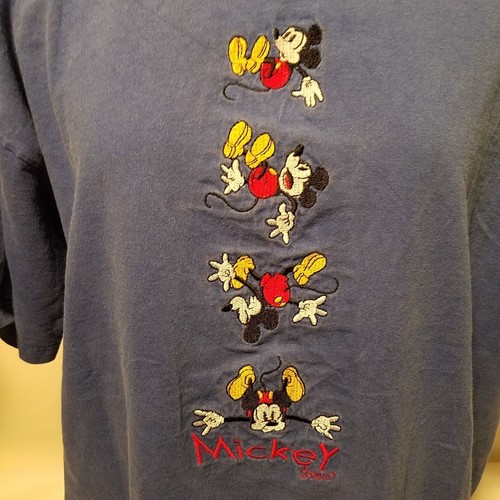 Vintage Disney Mickey Mouse Damen Oberteil T-Shirt Größe XL Kurzarm Blau - Bild 12 von 12