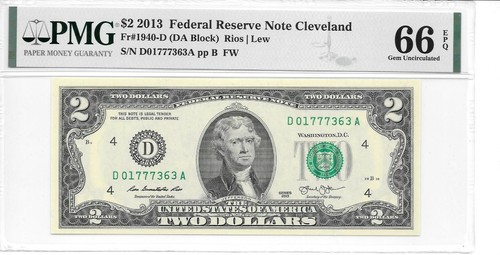 2013 Cleveland $2 FRN (DA Block) PMG 66 EPQ Gem Uncirculated - Picture 11 of 22