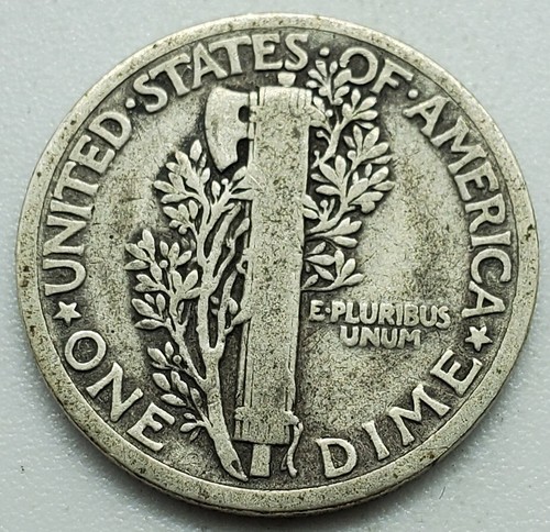 1923 Mercury Dime 90% Silver US Coin #25 - Picture 2 of 2