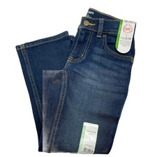 5 Wonder Nation Boys Distressed Straight Leg Denim Jeans Dark Wash NWT