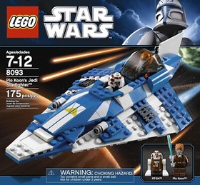 Lego Plo Koon's Jedi Starfighter 8093 Star Wars Minifigure Building Set