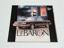 1983 Chrysler Lebaron Sales Brochure Catalog In Excellent Condition